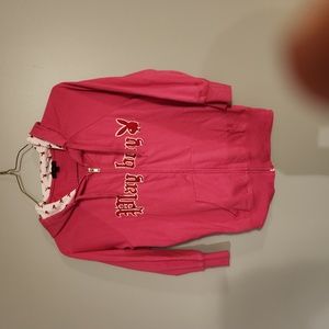 Playboy zip up hoodie pink XL youth size